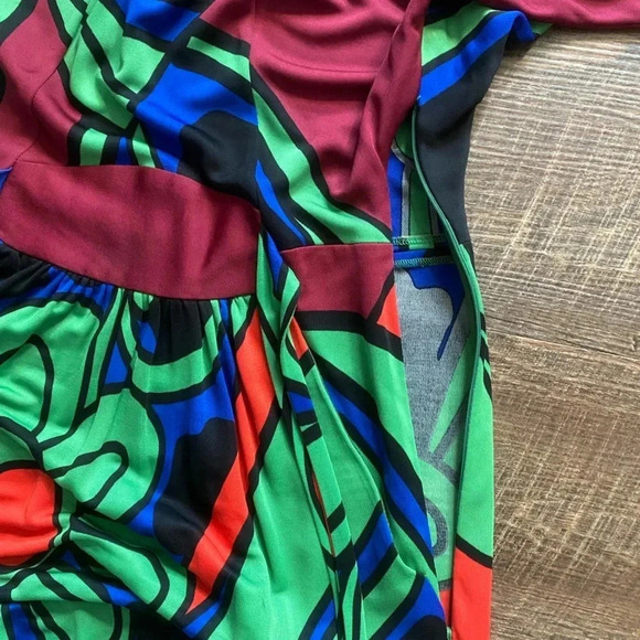 ISSA London mod style designer dress abstract colorful size 4 EUC chic trendy - Picture 13 of 16